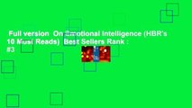 Full version  On Emotional Intelligence (HBR's 10 Must Reads)  Best Sellers Rank : #3