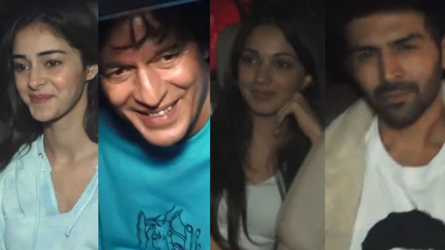 Kartik Aaryan, Ananya Panday, Akshay Kumar, Kiara Advani & other celebs at the screening of Pati, Patni aur Woh