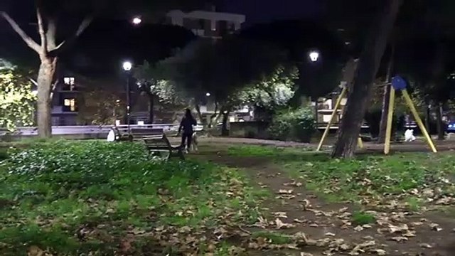 Raggi - Illuminato Piazza Balsamo Crivelli, a Casal Bruciato, nel Municipio IV ()