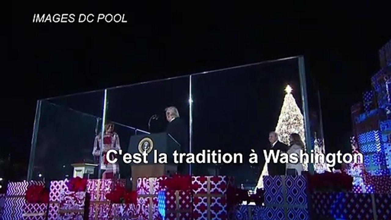 Donald et Melania Trump à la cérémonie d'illumination du sapin de Noël national