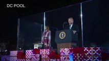 ترامب وزجته ميلانيا يشاركان في حفل إضاءة شجرة الميلاد في واشنطن