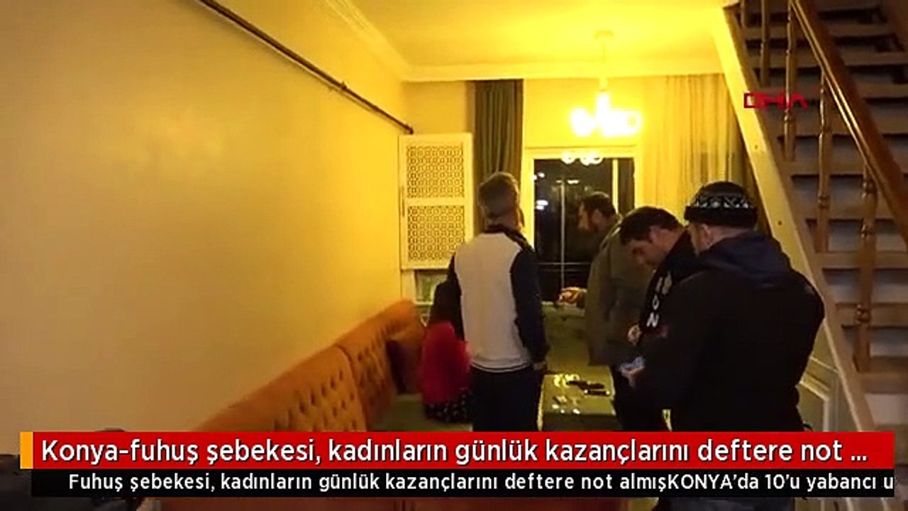 Konya-fuhuş şebekesi, kadınların günlük kazançlarını deftere not almış