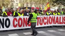 Abascal en la manifestación constitucionalista de Barcelona