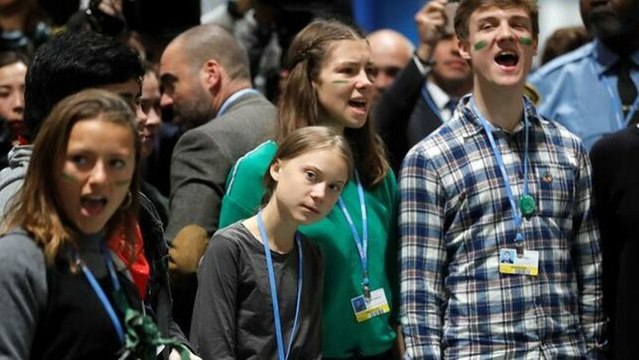 Greta Thunberg participa en la Cumbre del Clima de Madrid.