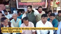 AASU along with 30 indigenous organizations protest against CAB in Sivasagar