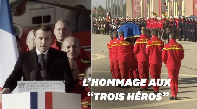 À Nîmes, Macron rend hommage aux 3 secouristes morts lors des intempéries