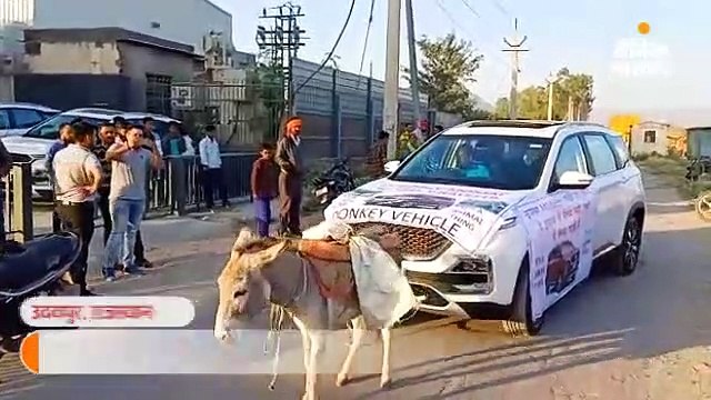 युवक ने गधे से खिंचवाई अपनी नई कार, बार-बार खराब होने से था परेशान; वीडियो वायरल