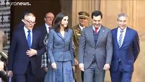La reina Leitizia inaugura la exposición 'Granada zirí y el universo bereber' en la Alhambra