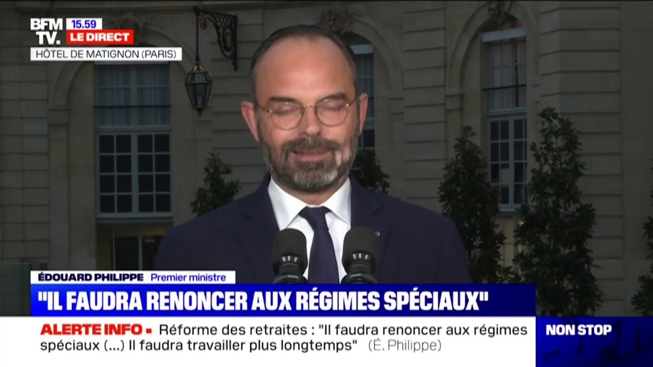 "Ces transformations, voulons-nous les faire dans l'urgence, ou préférons-nous les mettre en place sans brutalité?" Édouard Philippe confirme la disparition des régimes spéciaux