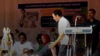 Rahul Gandhi consoles school student during his speech at wayanad | Oneindia Malayalam