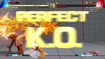 SFV -_Korea Top Player SANDBAG (Sagat/Akuma) High Rank Match!