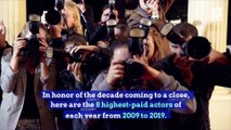 Highest-Paid Actors for Each Year of the Past Decade