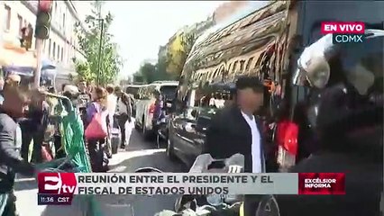 Fiscal general de EU llega a reunión con López Obrador