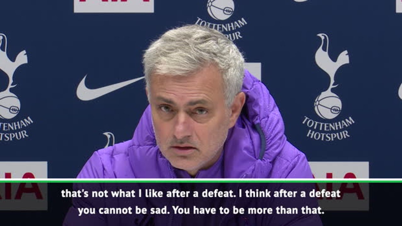 We need to be angry, not sad after United defeat - Mourinho