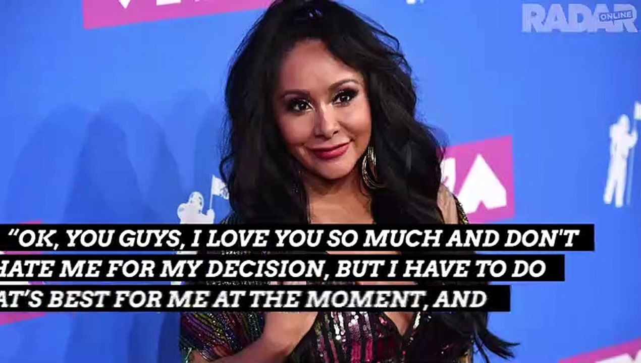 Snooki Quits ‘Jersey Shore’ Following Drunken Rant About Final Cuts: ‘I Just Can’t Do It Anymore’