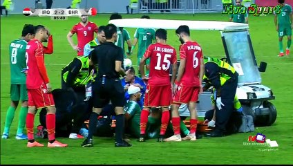 الاشواط الاضافيه  لمباراه العراق والبحرين في بطوله كاس الخليج العربي 24  5_12_2019