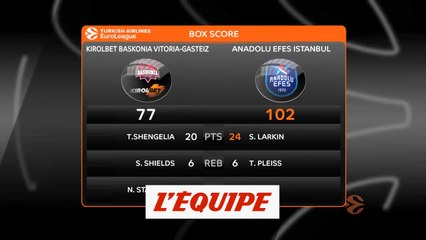 Vitoria corrigé à domicile par l'Efes Istanbul - Basket - Euroligue (H)