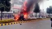 Violent protests by lawyers outside Lahore’s Punjab Institute of Cardiology against a video that went viral on social media yesterday.