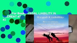 About For Books  LEGAL LIABILITY IN RECREAT.4TH  Best Sellers Rank : #2