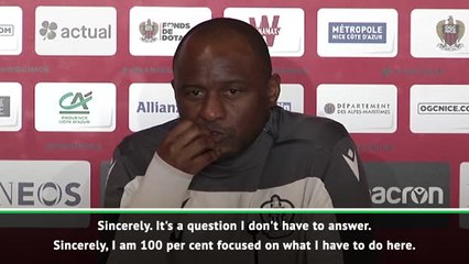 Vieira bats away Arsenal rumours and is '300 per cent' focused at Nice