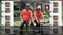 Viral Foto Sri Mulyani Naik Sepeda Brompton, Begini Faktanya