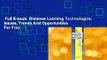 Full E-book  Distance Learning Technologies: Issues, Trends And Opportunities  For Free