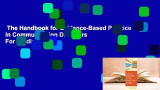The Handbook for Evidence-Based Practice in Communication Disorders  For Kindle