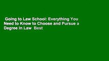 Going to Law School: Everything You Need to Know to Choose and Pursue a Degree in Law  Best