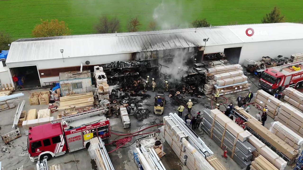 Çatalca’da fabrika yangını