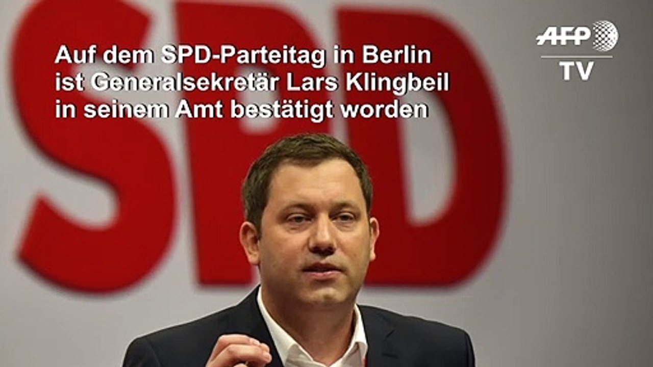 SPD-Generalsekretär Klingbeil im Amt bestätigt
