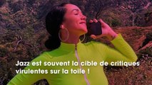 Jazz  exaspérée car critiquée sur sa tenue, elle répond
