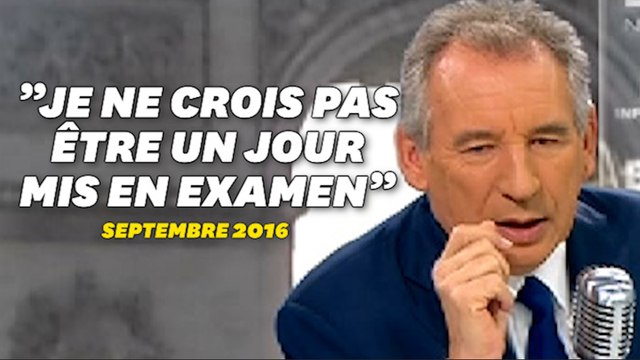 Quand François Bayrou se vantait de n'avoir jamais traversé aucune affaire
