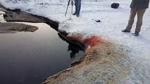 Encuentran este inquietante ’lago de sangre' en un pueblo de Siberia