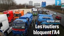 Prix du gazole : des routiers bloquent l'autoroute A4