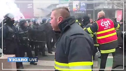 Manifestation: heurts entre pompiers et CRS à Lille