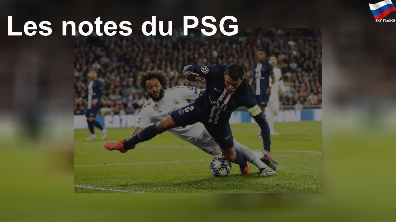 Les notes du PSG