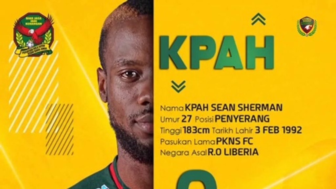 Kpah Sean Sherman (Kedah FA 2020) - Biodata