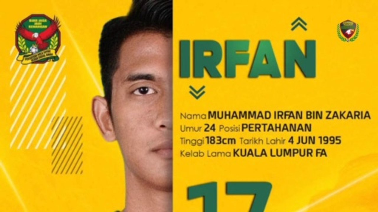 Irfan Zakaria (KEDAH FA 2020) Biodata_