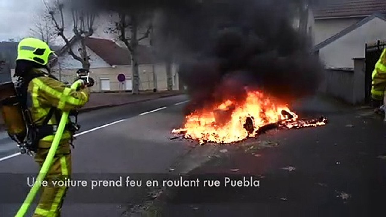 Une voiture prend feu au Creusot (8/12/19)