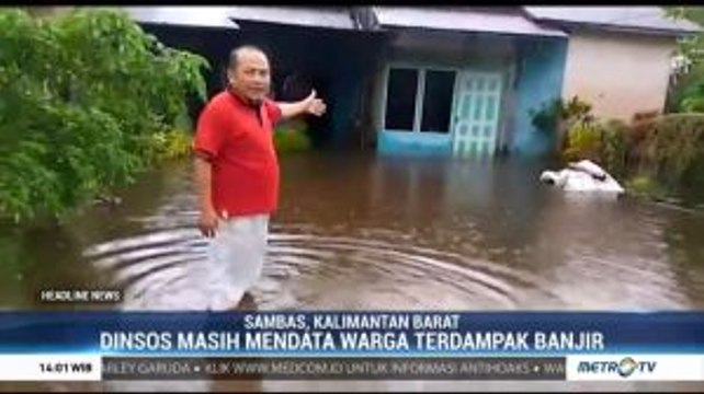 Banjir Rendam Tiga Kecamatan di Kabupaten Sambas