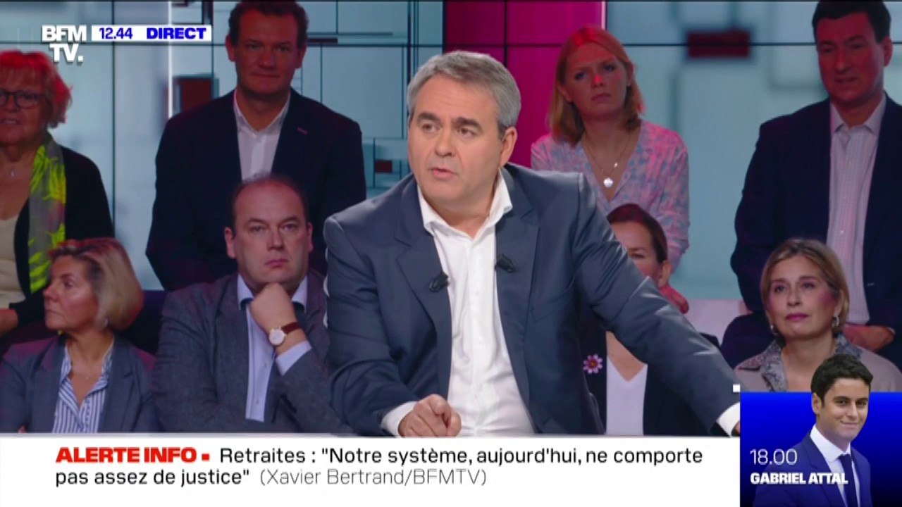 Pour Xavier Bertrand, on assiste "à la convergence des extrêmes", "on a un Mélenchon en perdition, qui essaie de faire la courte échelle à Marine Le Pen"