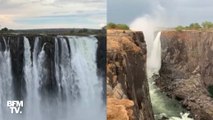 Les chutes Victoria totalement asséchées