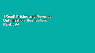 [Read] Pricing and Revenue Optimization  Best Sellers Rank : #4