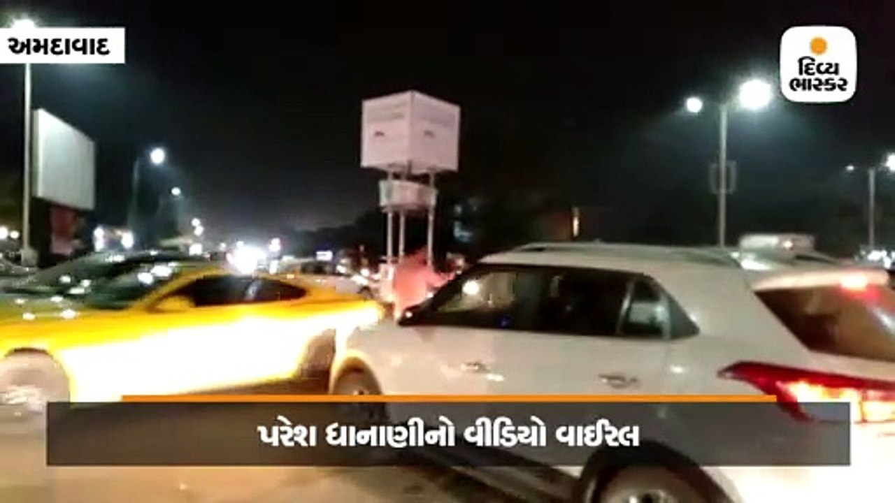 સિંધુ ભવન રોડ પર વિપક્ષ નેતા ધાનાણીએ ટ્રાફિક પો...