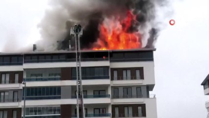 Çorum’da korkutan çatı yangını