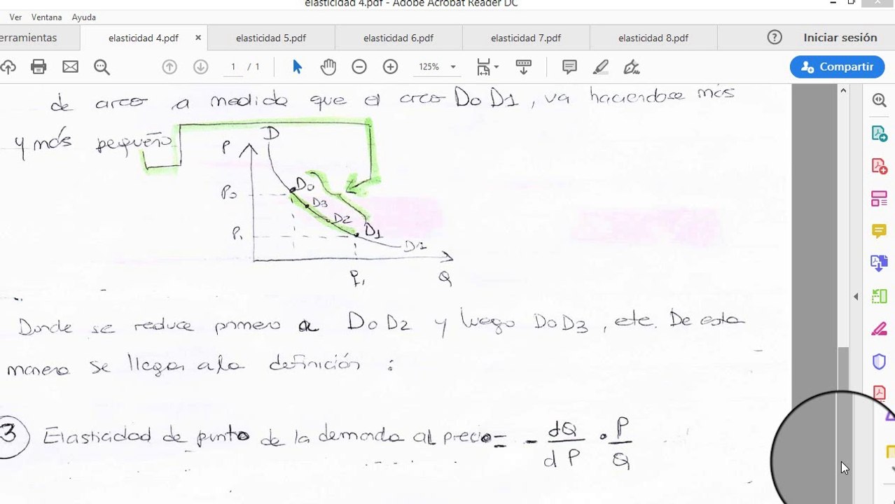 Microeconomía I. Elasticidad de punto Elástica e inelástica.  Elasticidades parciales PARTE 2