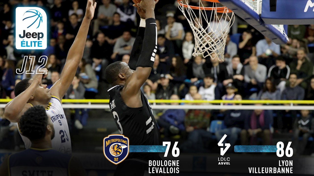Jeep® ÉLITE : Boulogne-Levallois vs Lyon-Villeurbanne (J12)