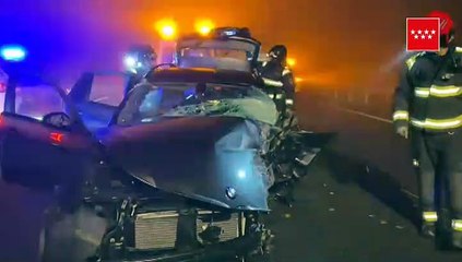 Un joven muere en un choque frontal contra un kamikaze en la A-5 a la altura de Móstoles