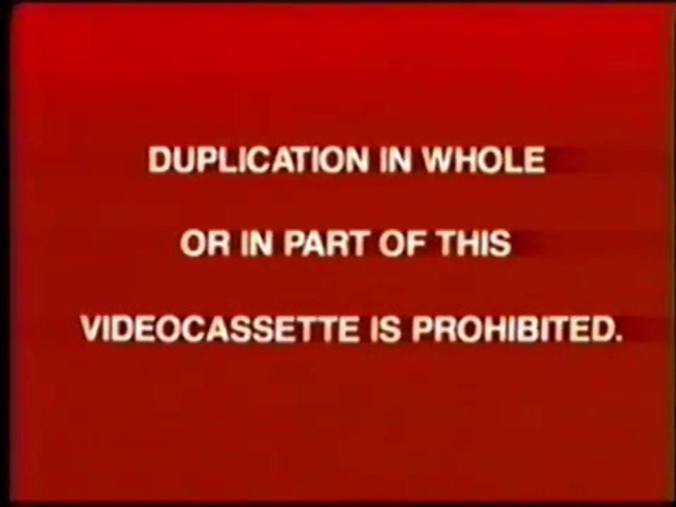 1986 Dark Red FBI Warnings 1986 Sorcerer Mickey Walt Disney Home Video Logo