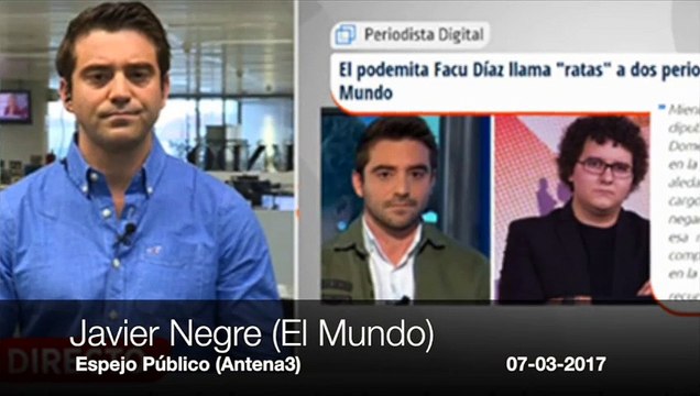 Javier Negre cuenta cómo recibe las amenazas de los podemitas